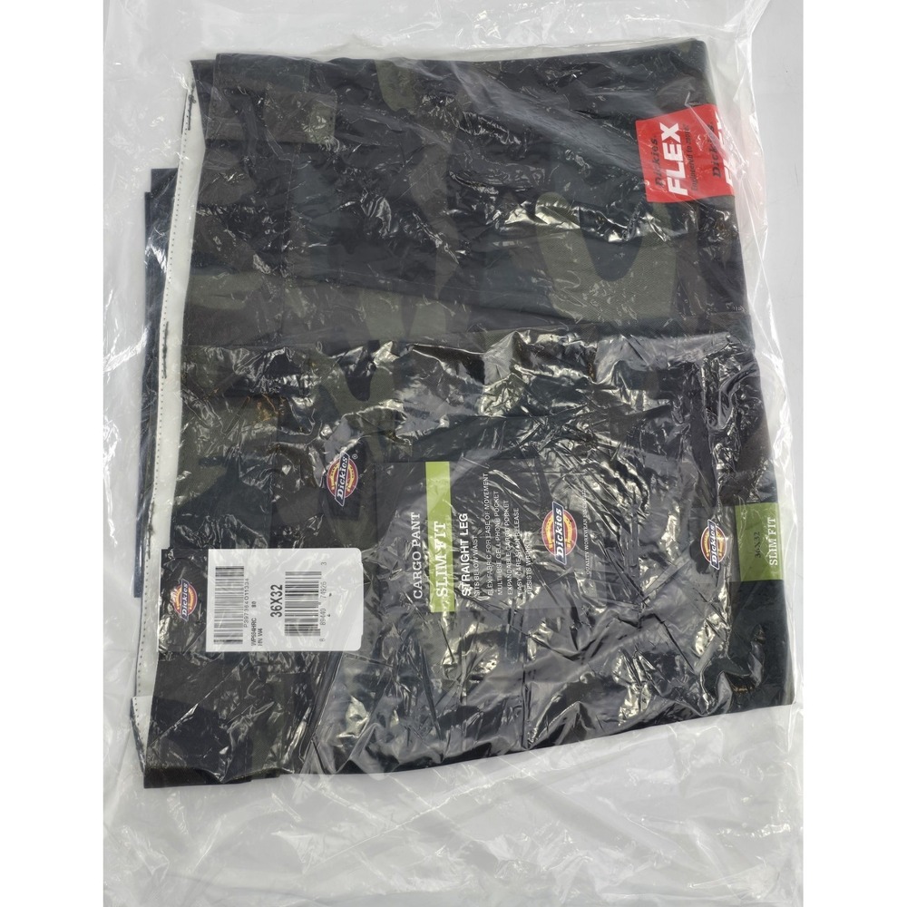 NWT Dickies Men's Cargo Camo Pants - Slim Fit Straight Leg (36x32) Flex Fabric - Picture 7 of 13